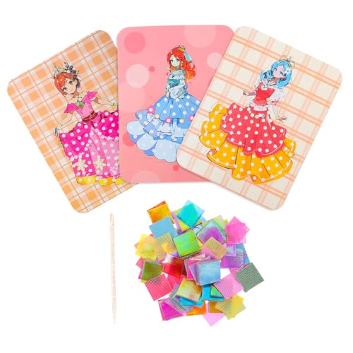 DRESSOOS 1 Satz unfertiges Handarbeitswerkzeug Pannenlackierset für die Dekoration Malset für Kinder DIY-Stickerei Sticksets für Erwachsene Kunstkreuzstiche Nähen von Punktionsmalerei Stoff von DRESSOOS