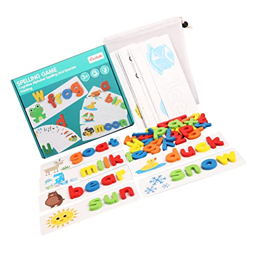 DRESSOOS 1 Set Alphabet Puzzle Wort Alphabet Puzzle Spielzeug Für Kinder Lernspielzeug Rechtschreibspiele ABC Lernspielzeug Bildungsspielzeug Passendes Lernspielzeug Wörter von DRESSOOS