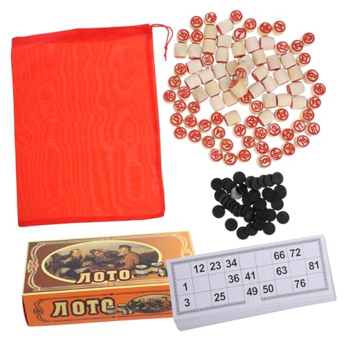 DRESSOOS 1 Set Bingo Spiel Bingo Brettspiel Bingo Chips Bingo Karten Bingo Nummer Schach Party Zubehör Party Zubehör Interaktives Party Spiel Haushalts Party Spiel Leere Bingo von DRESSOOS