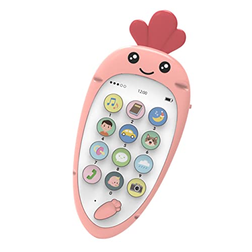 DRESSOOS 1 Set Kindertelefon Zweisprachiges Smartphone Spielzeug Bauchmuskeln Lernspielzeug Elektronische Komponente Rosa Babytelefonspielzeug von DRESSOOS