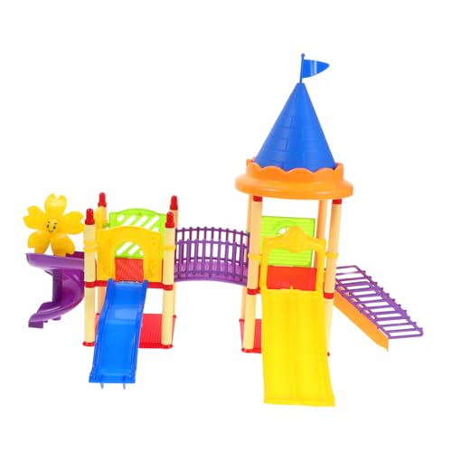 DRESSOOS 1 Set Kleines Spielhaus Kleine Rutsche Spielzeug Modell Kinderspielplatz Modell Spielhaus Zubehör Für Kreatives Spielen Und Fantasievollen Spaß von DRESSOOS