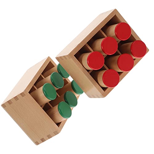 DRESSOOS 1 Set Lautsprecher Sinnesspielzeug Klangzylinder Spielzeug Spielzeug Lernspielzeug Sensorische Lernwerkzeuge Kinderspielzeug Klangzylinder Montessori Kinderspielzeug Holz von DRESSOOS