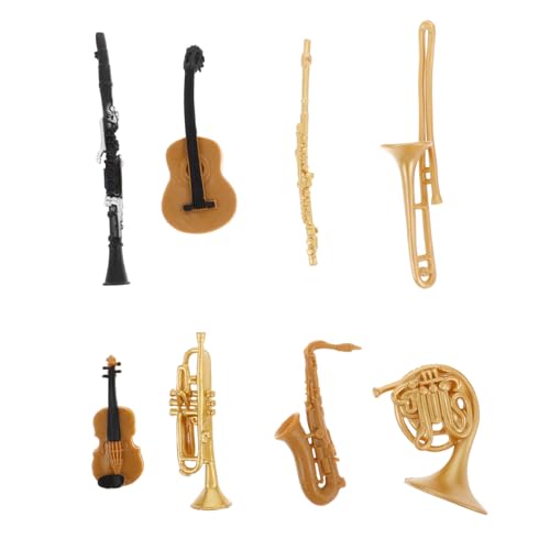 DRESSOOS 1 Set Musikinstrument Set Mini Spielzeug Instrumente Babypuppenspielzeug Zartes Miniaturinstrument Mini Saxophon Spielzeug Landschaftsbau Mini Instrument Landschaftsbau von DRESSOOS