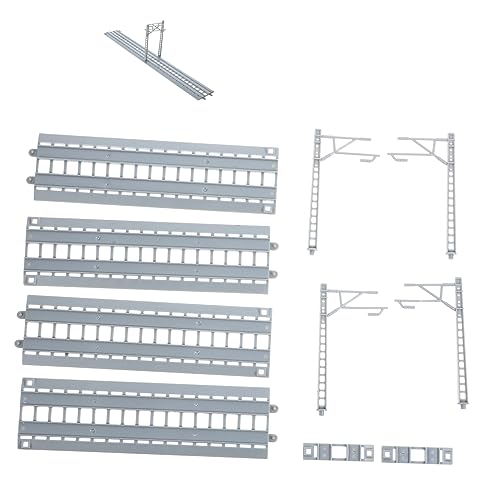 DRESSOOS 1 Set Rail Transit Montagegleis Modelleisenbahn Ersatzgleis Zugbrücke Gleis Zusammengebautes Zuggleis Zuggleis Eisenbahn Zuggleis DIY Kunststoff Grau von DRESSOOS