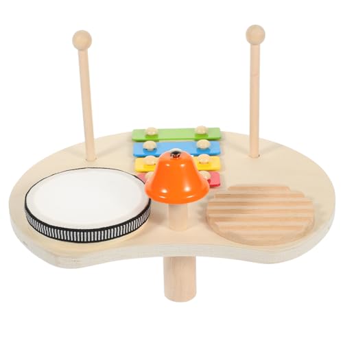 DRESSOOS 1 Set Schlaginstrument Kindermusikspielzeug Xylophon Schlagzeugset Für Kleinkinder Xylophon Trommelinstrumente Spielzeug Kleinkind Trommelspielzeug Pädagogische Glocken Aus Holz von DRESSOOS