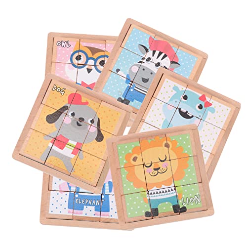 DRESSOOS 1 Set Sechsseitige Malerei Bausteine Kinderpuzzles 3D Puzzles Kinderspielsets Spielzeug Für Kinder Kleinkind Puzzle Formsortierer Spielzeug Buchstabenspielzeug von DRESSOOS