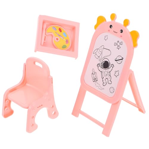 DRESSOOS 1 Set Simulation Staffelei Ornamente Kinderspielzeug Zubehör Für Hocker Mini Staffelei Das Puppenmöbel Staffelei Für Schöne Miniaturmöbel Minimöbel Kunststoff von DRESSOOS