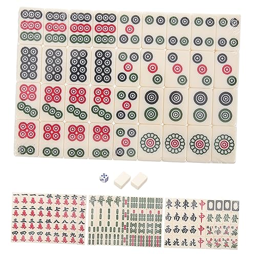 DRESSOOS 1 Set Spielzeug Miniatur Mahjong Kit Mahjong Kit Harz Entspannendes Mahjong Kit von DRESSOOS