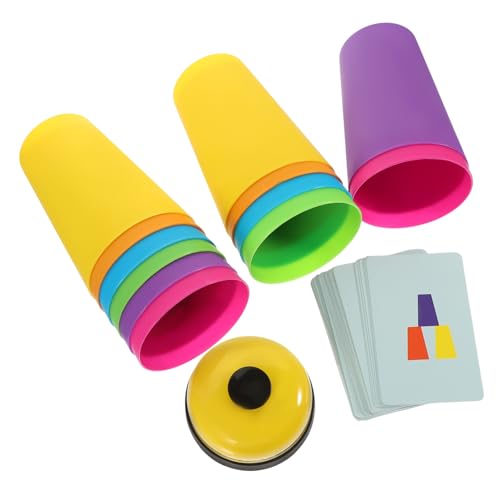 DRESSOOS 1 Set Stapelbecher Brettspiel Spielzeug Stapelbecher Für Kinder Eltern Kind Spielzeug Stapelbecher Eisen Bunt von DRESSOOS