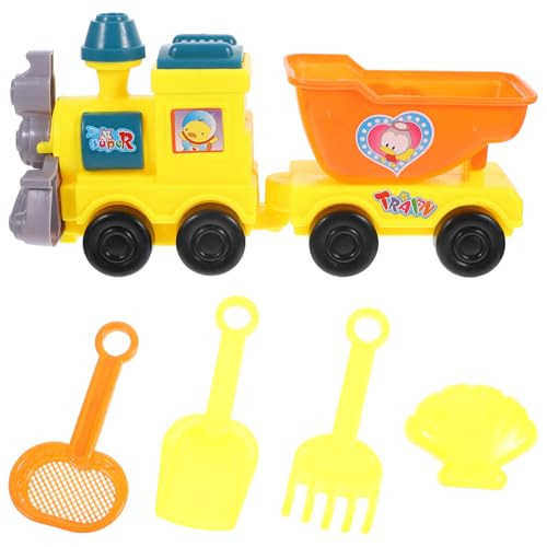 DRESSOOS 1 Set Strandzug Spielzeug Sand Dip Strandschaufel Wasserspielspielzeug Kinder Sandschaufeln Strandeimer Sandsieb Spielzeug Sandeimer Badezeitspielzeug Cartoon Strandspielzeug von DRESSOOS