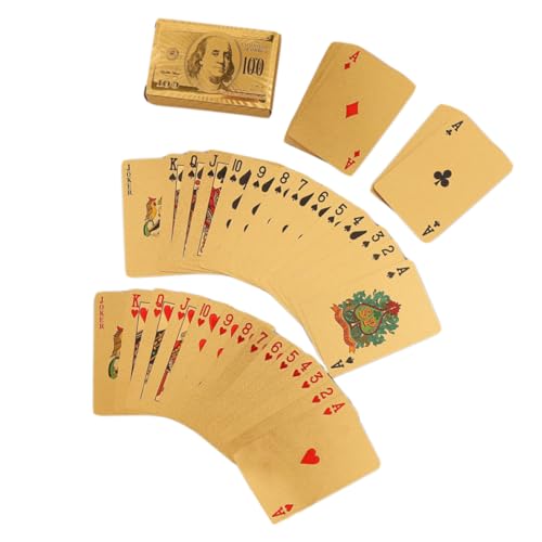 DRESSOOS 1 Set Tragbare Spielkarten Für Poker Und Rommé Hochwertige Glänzende Karten Mit Etui Ideal Für Brettspiele Und Unterhaltung Zu Hause Im Büro Oder Der Bar von DRESSOOS