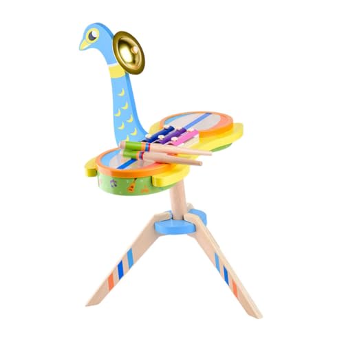 DRESSOOS 1 Stück Satz Pfau Rahmen Trommel Pädagogisches Musikspielzeug Spielset Mit Musikinstrumenten Musikinstrumente Für Kinder Schlagzeug Für Kleinkinder Spielzeug Hölzern von DRESSOOS