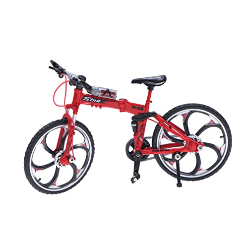 DRESSOOS 10 Mini Faltbares Mountainbike Modell 175 x 105 cm Aus Legierung in Rot Perfektes Simulationsspielzeug Für Sammler Und Deko Liebhaber von DRESSOOS