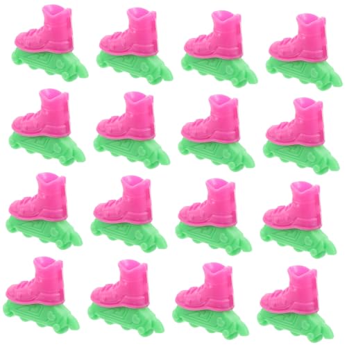 DRESSOOS 10 Paar Puppen Rollschuh Requisiten Winzige Puppenschuhe Modelle Kleine Puppen Rollschuhe Ornamente Winzige Rollschuh Requisiten Aus Kunststoff von DRESSOOS