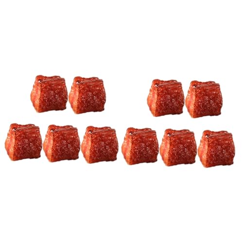 DRESSOOS 10 Stück Simulations Rindfleischmodell Gefälschte Lebensmittel Simulationsfleisch Rollenspiel Spielzeug Küche Gefälschtes Fleisch Requisite Küchenlebensmittel Ornament von DRESSOOS