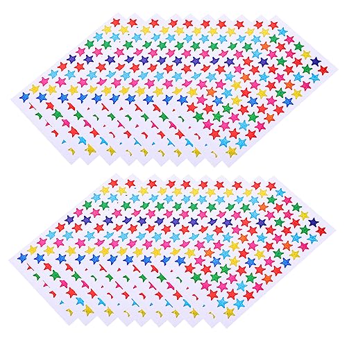 DRESSOOS 100 Blatt Pentagramm-Aufkleber Laptopaufkleber für Kinder Sternaufkleber aus Folie glitzernde Aufkleber belohnung Kinder Aufkleber Kinder selbstgemachter Aufkleber Sternenpapier von DRESSOOS