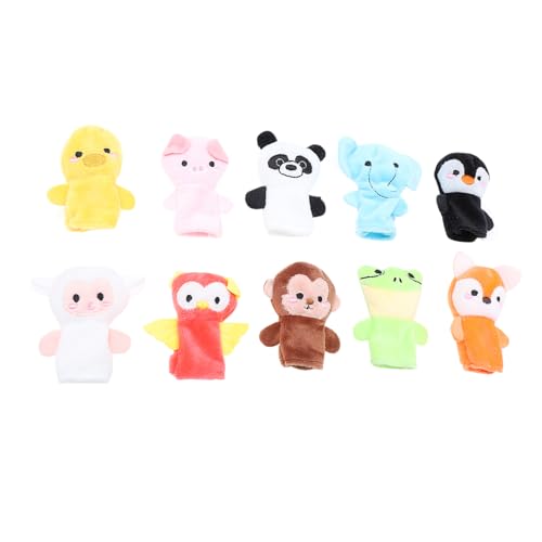 DRESSOOS 10St Fingerpuppe Spielzeug plüschtier Baumwollpuppen Kindergeburtstag Animal Lustige Puppen Children Toys kucheltier Puppenpartyzubehör puppentrage spielsachen Tiere PP Baumwolle von DRESSOOS