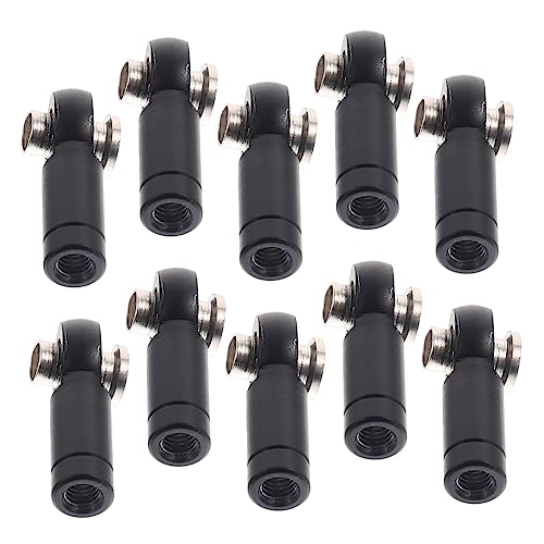 DRESSOOS 10St rc Spurstange Kugelkopf Kugelköpfe Kugelhalter Autozubehör für RC Auto Kugelkopf RC Auto Ersatzteile Kugelkopf für Telecar Modellauto-LKW-Boot Aluminiumlegierung Black DRESSOOS 10St rc Spurstange Kugelkopf Kugelköpfe Kugelhalter Autozubehör für RC Auto Kugelkopf RC Auto Ersatzteile Kugelkopf für Telecar Modellauto-LKW-Boot Aluminiumlegierung Black von DRESSOOS