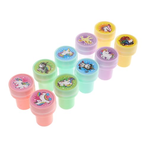 DRESSOOS 10er Set Einhorn Stempel Für Niedliche Stempel Für Geburtstagspartys Mitgebsel Und Gastgeschenke Perfekt Für Kreative Bastelprojekte Und Kinderaktivitäten von DRESSOOS