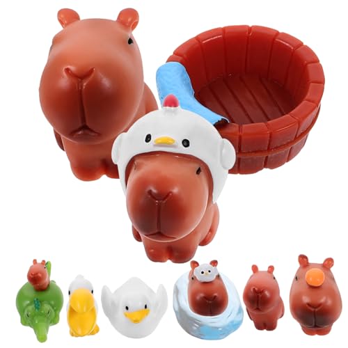 DRESSOOS 10st Mikrolandschaft Wasserschwein Babyparty-Spiele Babyspielzeug Mini-tierfiguren Klein Dinosaurier- Winzig Zappeln Badespielzeug Miniatur-tierfigur Frosch Harz von DRESSOOS