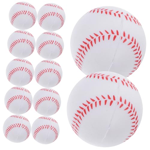 DRESSOOS 12 Stück Schwamm Baseball Spielzeuge Hüpfbälle Für Kinder Zum Üben Training Baseball Trainingsbälle Training Softballs Baseballbälle Zum Pitchen Kinder Baseball von DRESSOOS