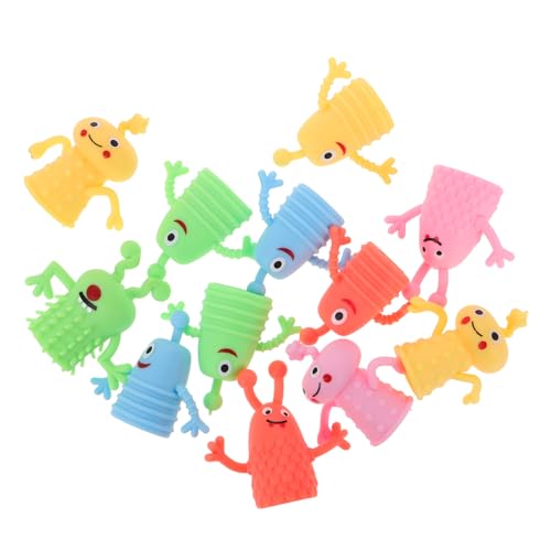 DRESSOOS 12-teiliges Set Kleine Monster-fingerpuppe Finger Bedeckt Spielzeug Mini-fingerpuppen Fingerspielzeug Für Kinder Fingerpuppe Spielzeug Marionetten Spielzeug von DRESSOOS