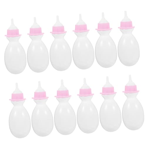 DRESSOOS 12St Babyflasche zubehör kinderküche küche zubehor Puppenpflegezubehör puppenmöbel spielzeuge Babypuppenflaschen kleine Trinkflasche Plastik Weiß von DRESSOOS