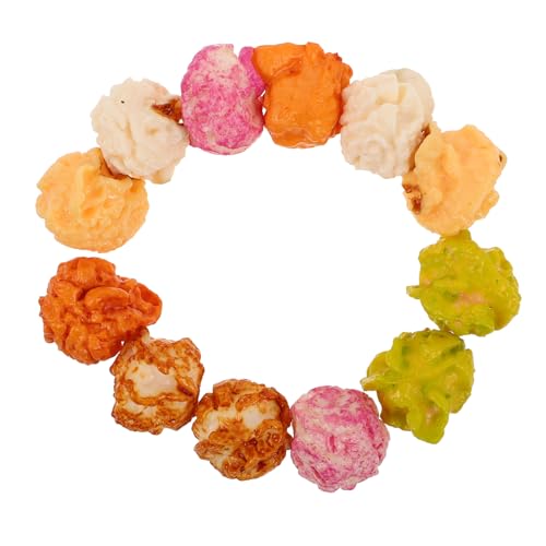 DRESSOOS 12st Popcorn-Modell Mini-Snacks Miniatur-leckereien Bastelbedarf Puppenhauszubehör Mini-küchennahrung Mini-Popcorn Popcorn-Dekorationen Foto-Requisiten Popcornfiguren Plastik von DRESSOOS