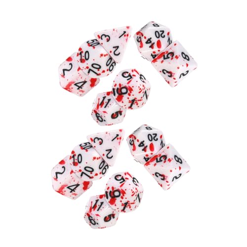 DRESSOOS 14 Teiliges Polyedrisches Würfelset Blutige Würfel Kleine Partywürfel Halloween Kinderwürfel Stapel Dekorationswürfel Für Blutwürfel Hey Festival Mini Says DRESSOOS 14 Teiliges Polyedrisches Würfelset Blutige Würfel Kleine Partywürfel Halloween Kinderwürfel Stapel Dekorationswürfel Für Blutwürfel Hey Festival Mini Says von DRESSOOS
