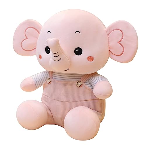 DRESSOOS 1Stk Elefantenpuppe Spielzeug Kinder Puppen kucheltier verbauted Stuffed Soft Toys Plüsch Kuscheltier Kissen Stofftier Elefant Puppenspielsets Stofftierpuppe PP Baumwolle Rosa von DRESSOOS