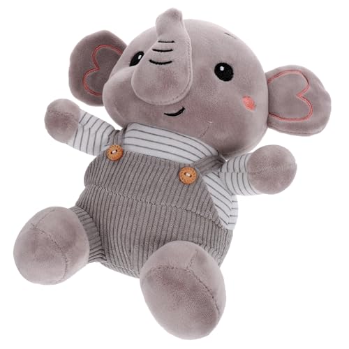 DRESSOOS 1Stk -Hund-Puppe Kinder Puppen kinderpuppe Toy Plüsch-Elefantenpuppe Stofftier Elefant Spielzeug Cartoon-Plüschpuppe Kinder Plüschpuppe Super weicher Kurzplüsch Grey von DRESSOOS