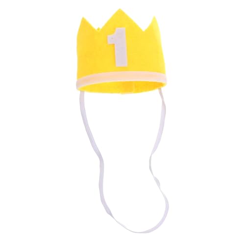 DRESSOOS 1stk Geburtstagsmütze Für Kinder Kleinkind Geburtstag -geburtstags-tiara-hut Geburtstags-outfit Geburtstagshut Prinzessin Geburtstag Hut Geburtstagskappe 1. Stirnbänder Orange von DRESSOOS