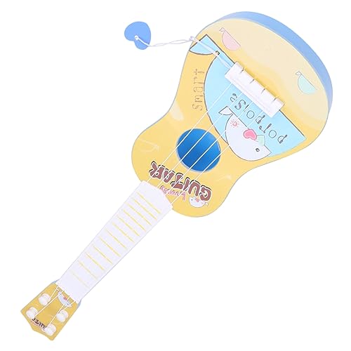 DRESSOOS 1stk Musikinstrument Spielzeug Kinderspielzeuggitarre Musikspielzeuggitarre Musikgitarrenspielzeug Mini-Gitarre Musikspielzeug Für Kindergitarre Musikspielzeug Minigitarre Yellow von DRESSOOS