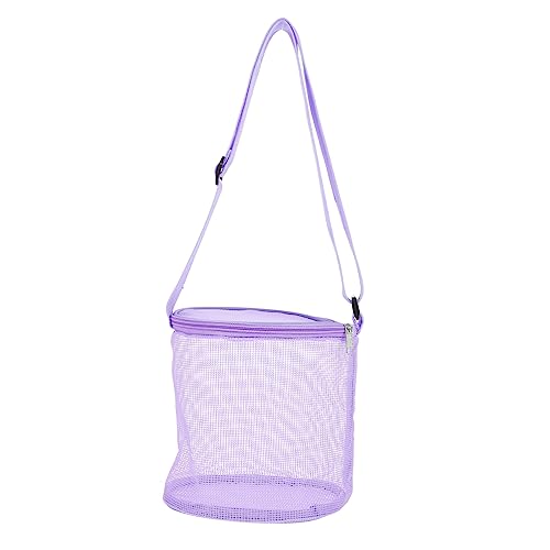 DRESSOOS 1stk Shell-Tasche Reisetasche Sandspielzeug Praktische Netztasche Zur Aufbewahrung Aufbewahrungstasche Für Strandspielzeug Mesh-Einkaufstasche Für Den Strand Sandkasten Violett PVC von DRESSOOS