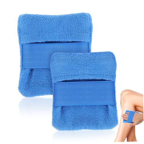 DRESSOOS 2 STK Sandpulverbeutel Urlaub Muss Haben Sandreiniger Sandentfernungshandschuh Sandentferner Für Strand Strandutensilien Strandsandhandschuh Blue Korallenvlies von DRESSOOS