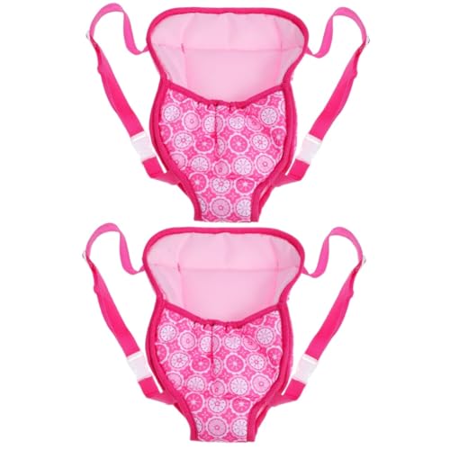 DRESSOOS 2 Stück 18 Atmungsaktive Puppentrage Babytragen Spielzeugpuppenträger Puppen Frontträger Puppentragerucksack Babytragetuch Zubehör Für Babypuppen Spielzeug-babytrage Rosa von DRESSOOS