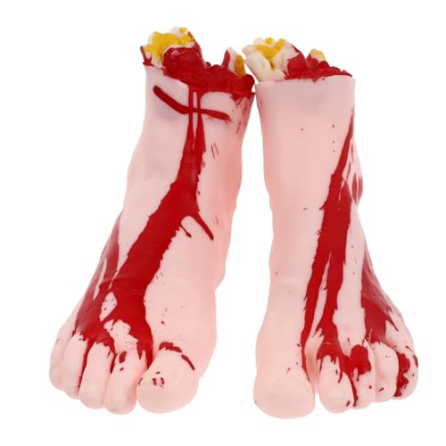 DRESSOOS 2 Stück Fußprothesen Requisiten Streich Halloween Dekor Gefälschte Gruselige Halloween Requisiten Interessante Trick Lustige Trick Simulierende Fuß DRESSOOS 2 Stück Fußprothesen Requisiten Streich Halloween Dekor Gefälschte Gruselige Halloween Requisiten Interessante Trick Lustige Trick Simulierende Fuß von DRESSOOS