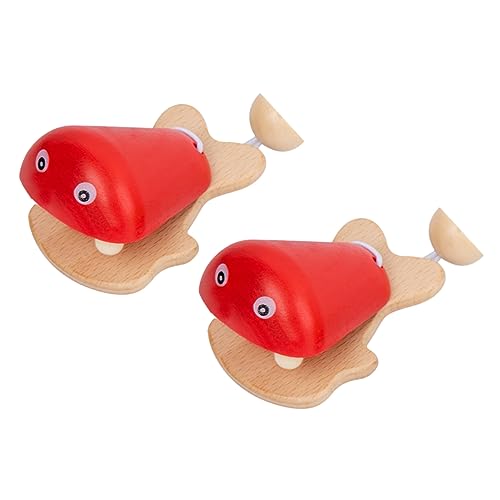 DRESSOOS 2 Stück Kleine Fischkastagnetten Lehrkastagnetten Musikinstrument Lernspielzeug Für Kinder Lernspielzeug Für Kleinkinder Kinderspielzeug Kinderspielzeug Kleinkindspielzeug von DRESSOOS