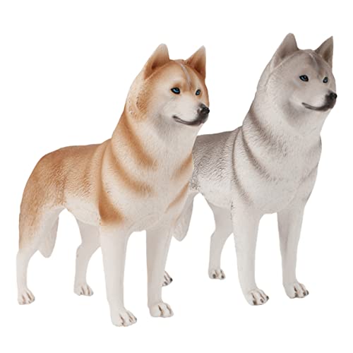 DRESSOOS 2 Stück Simuliertes Husky Hundeornament Teiliges Dekoratives Haustiermodell Details Langlebig für Schreibtisch Wohnzimmer für Hundeliebhaber und Welpenfans DRESSOOS 2 Stück Simuliertes Husky Hundeornament Teiliges Dekoratives Haustiermodell Details Langlebig für Schreibtisch Wohnzimmer für Hundeliebhaber und Welpenfans von DRESSOOS