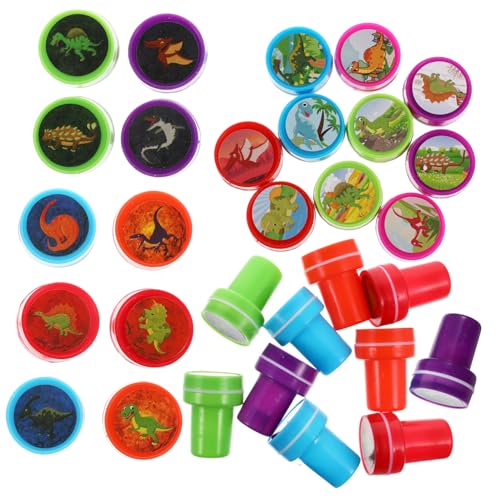 DRESSOOS 20 Stück Kinder Stempel Spielzeug Kinder Bastelstempel Mini Stempel Für Kinder Spielzeug Stempel Für Kinder Kinder Dinosaurier Stempel Kinder Bastelarbeiten Kinder Tinte von DRESSOOS