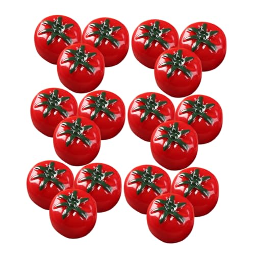 DRESSOOS 20 Stück Simuliertes Tomatenmodell Tomaten Tischzubehör Mini Künstliche Tomate Mini Künstliche Obstmodelle Obstmodell Requisite Obstmodell Miniaturen Foto Requisite Rotes von DRESSOOS