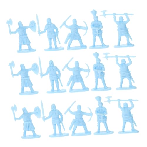 DRESSOOS 200St Minisoldat Ritter-Actionfigur Ritter Spielzeug Minifigur Spielzeugfiguren Modellfiguren Spielzeuge realistische Menschenfigur Sandtisch Menschen Figur Plastik Sky-Blue von DRESSOOS