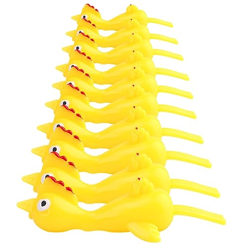 DRESSOOS 20st Auswurf Truthahn Tiere Fingerspielzeug Elastische Fingerspielzeuge Cartoon Truthahn Bevorzugen Lustiges Kinderspielzeug Yellow von DRESSOOS