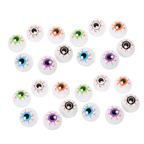 DRESSOOS 24 Stück Teiliges Halloween Bunte Bouncy Augäpfel Widerstandsfähiges Gruselspielzeug für Drinnen und Draußen Deko für Horror und Kostümpartys DRESSOOS 24 Stück Teiliges Halloween Bunte Bouncy Augäpfel Widerstandsfähiges Gruselspielzeug für Drinnen und Draußen Deko für Horror und Kostümpartys von DRESSOOS