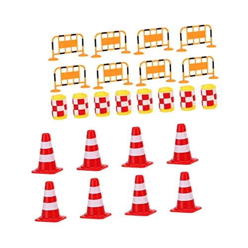 DRESSOOS 24St Verkehr Straßenschild Barrikade Pop Gadgets Spiele Zapfen Mini verkehrserziehung verkehrsschilder Educational Toys Straßensperren kognitives für Abs von DRESSOOS