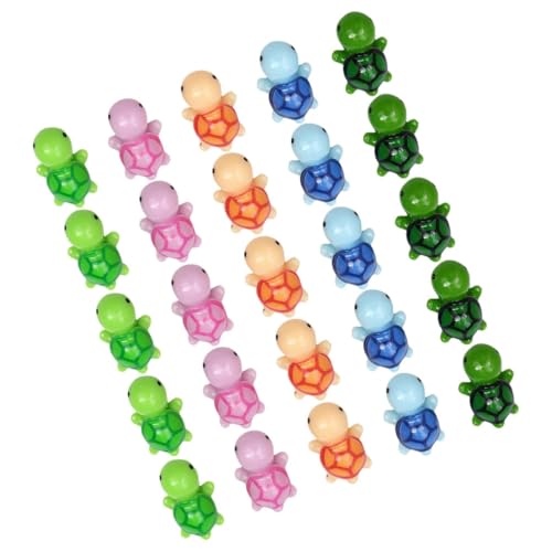 DRESSOOS 25st Kleine Schildkrötenpuppe Schildkröte Mini Minifiguren in Loser Schüttung Winzige Figuren Kleine Schmuckstücke Schildkröten-Charme Kleine Figuren Miniatur-schildkröten Harz von DRESSOOS