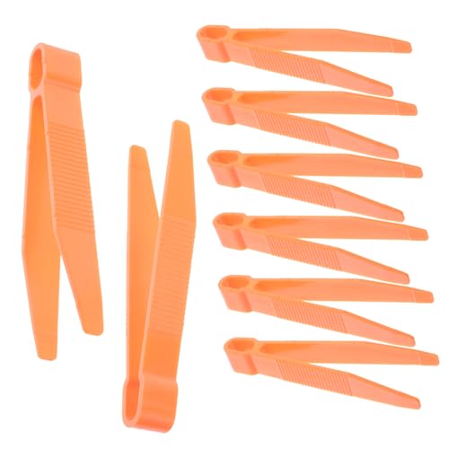 DRESSOOS 25st Pinzette Für Kinder Hilfsmittel Für Den Kindergarten Pinzette Spielzeug Hilfsmittel Für Den Schulunterricht Kinderpinzette Aus Kunststoff Kindergarten Pinzette Plastik Orange von DRESSOOS