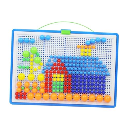 DRESSOOS 296 Stück -Pegboard-Puzzle puzzletisch Pilz Nagelpuzzle Pilz-Nagel-Puzzle Mosaik-Pegboard-Puzzle von DRESSOOS