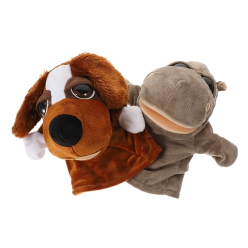 DRESSOOS 2St Animal-Design Hand Puppet handspielpuppen Waschbare Handpuppe Kuschelhandpuppe Kinderhandpuppe Spielzeug Tierpuppe Handpuppe für Kinder Handpuppe aus Stoff mit Tiermotiv Plüsch von DRESSOOS