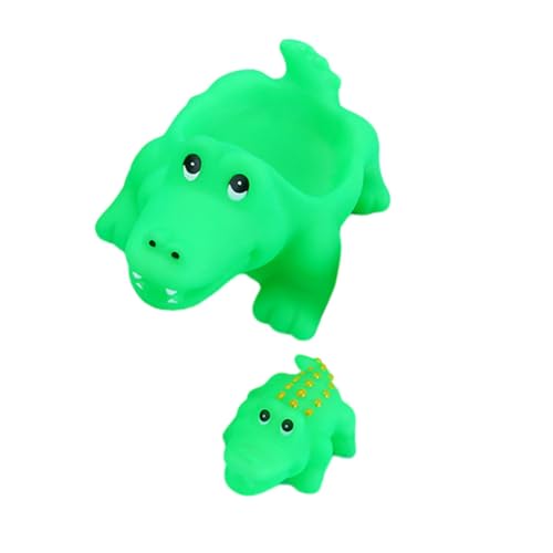 DRESSOOS 2St Cartoon-Krokodil wasserspielzeug kinderwasserspielzeuge wasserspielzeug kinderknallzeug Kid Toys Cartoon quietschendes badespielzeug Cartoon-Tierspielzeug PVC Green von DRESSOOS